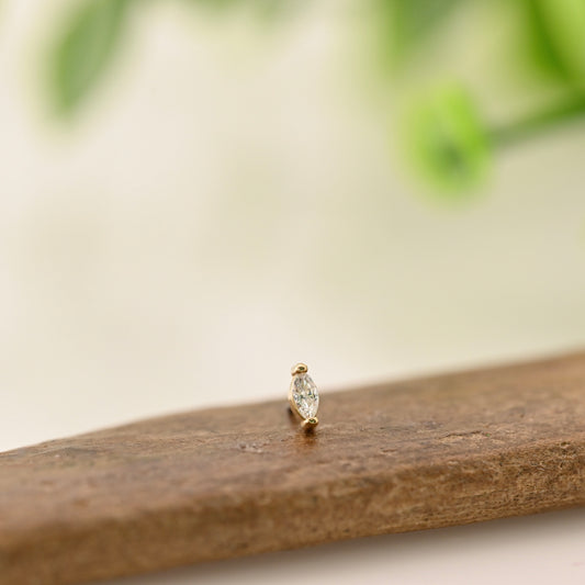 18K Marquise Prong End