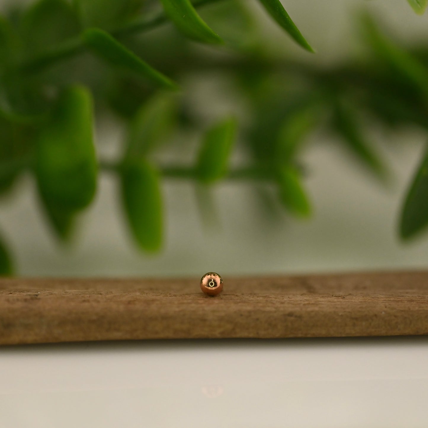 14K Gold Bead - 14g Threaded