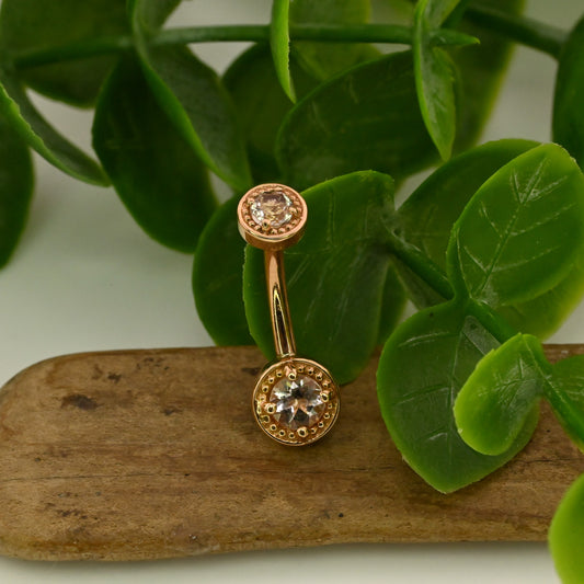 Rachel Curved Millgrain Barbell