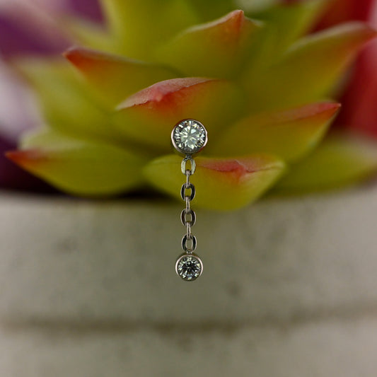 Titanium Double Bezel Dangle