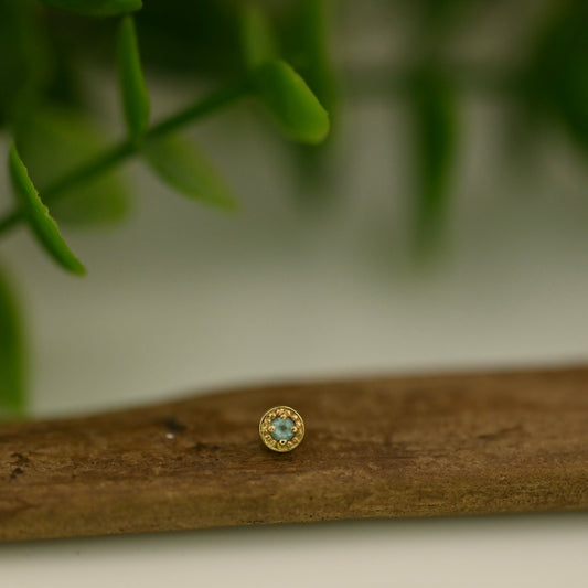 4mm Millgrain Prong - Threaded