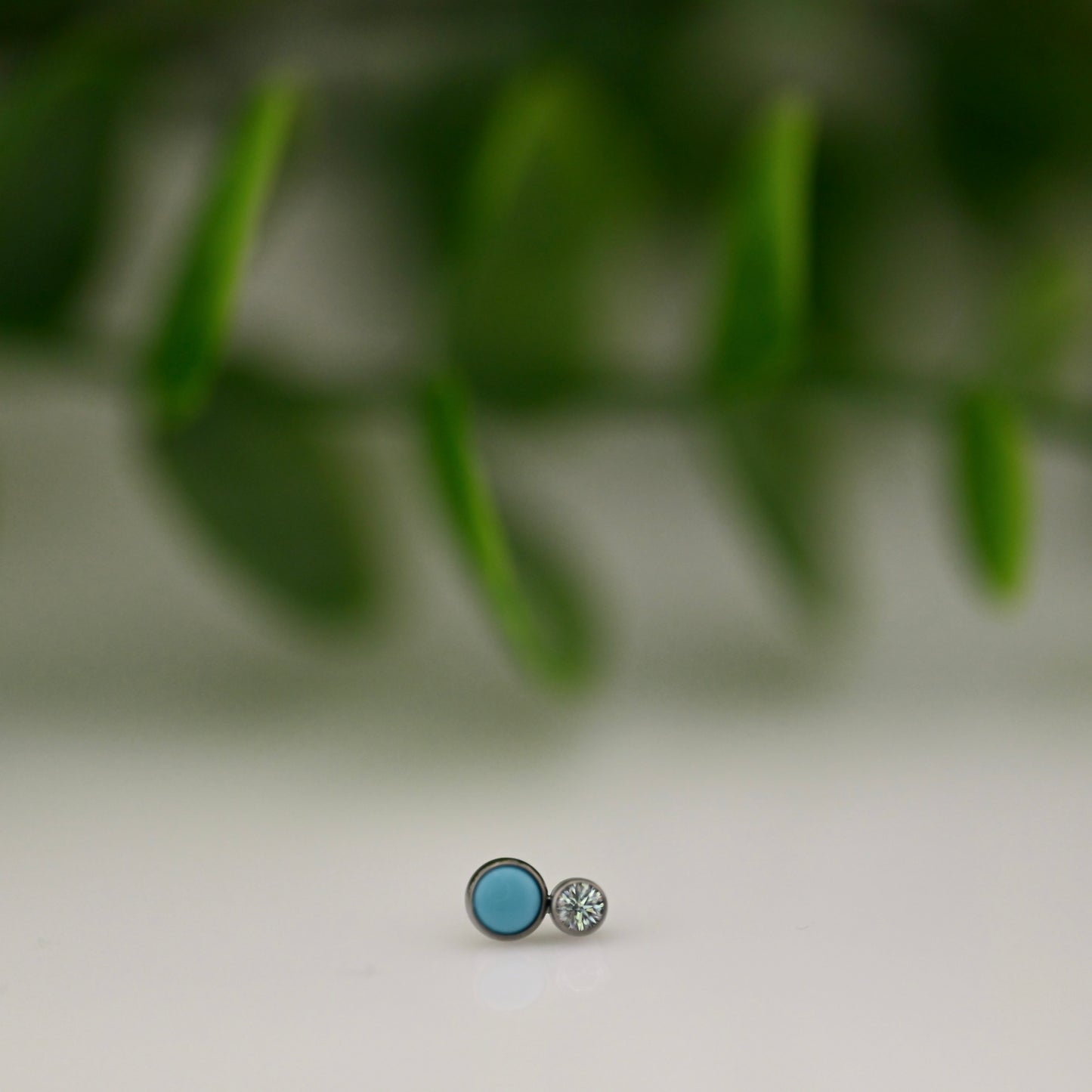 Titanium Bezel 2 Gem Cluster