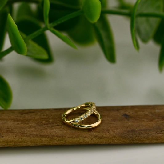 Double Hooped Gemmed Clicker