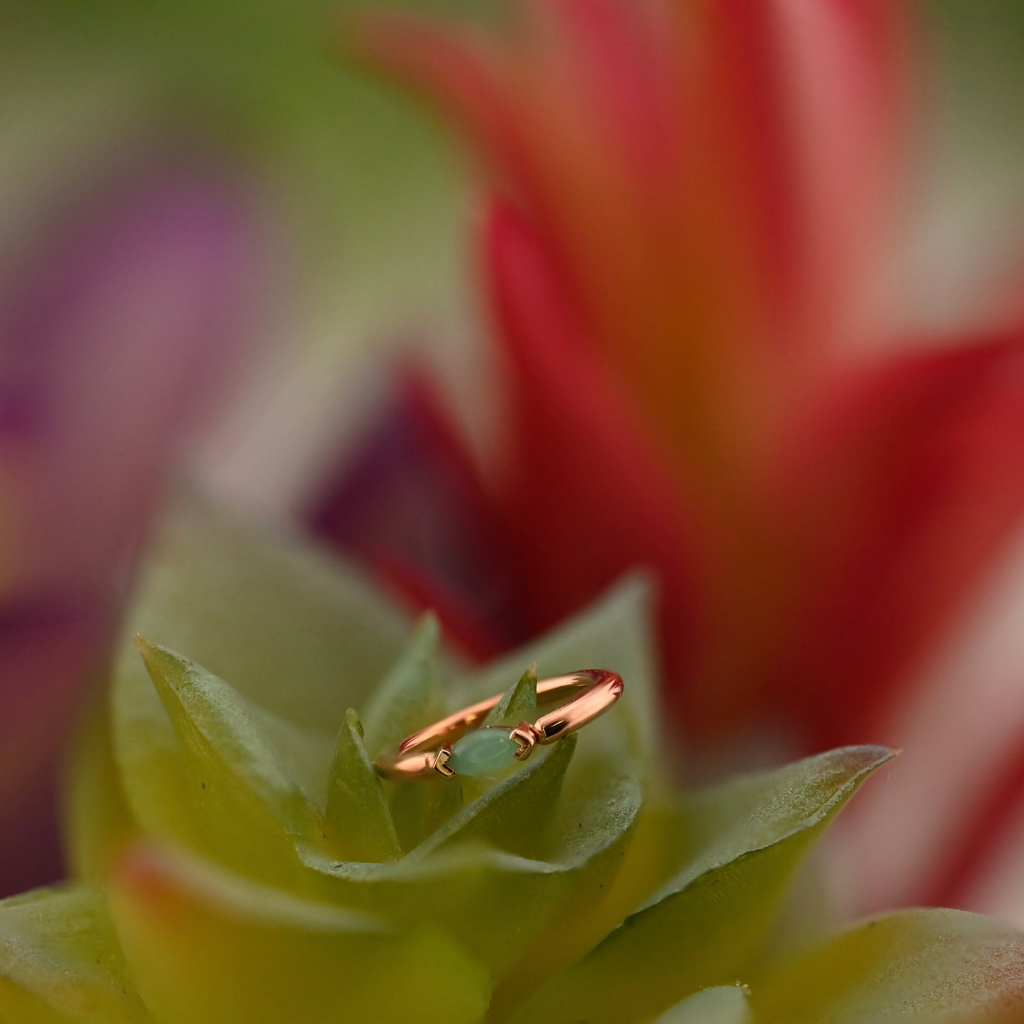 Marquise V Prong Fixed Ring