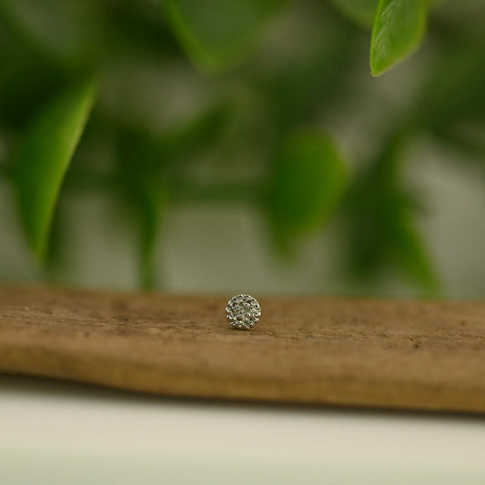 3mm Round Disc - Pave Texture