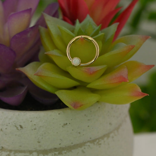 Fixed Ring with 3mm Round Open Back Bezel - Nipple Orientation