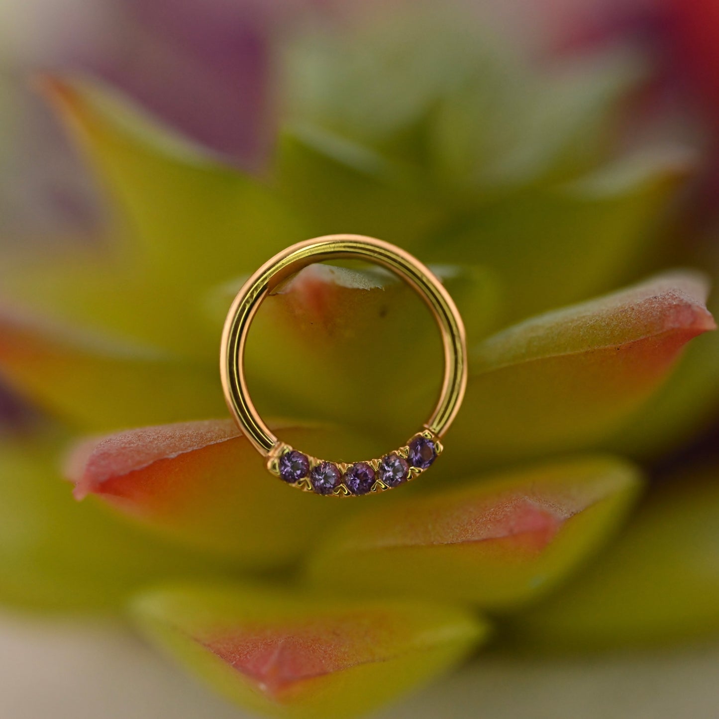 5 Gem Blaze with 1.5mm Gemstones - Nipple Orientation