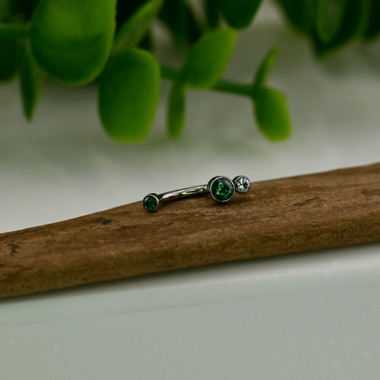 Hidden - Titanium Gemmed Micro Curve