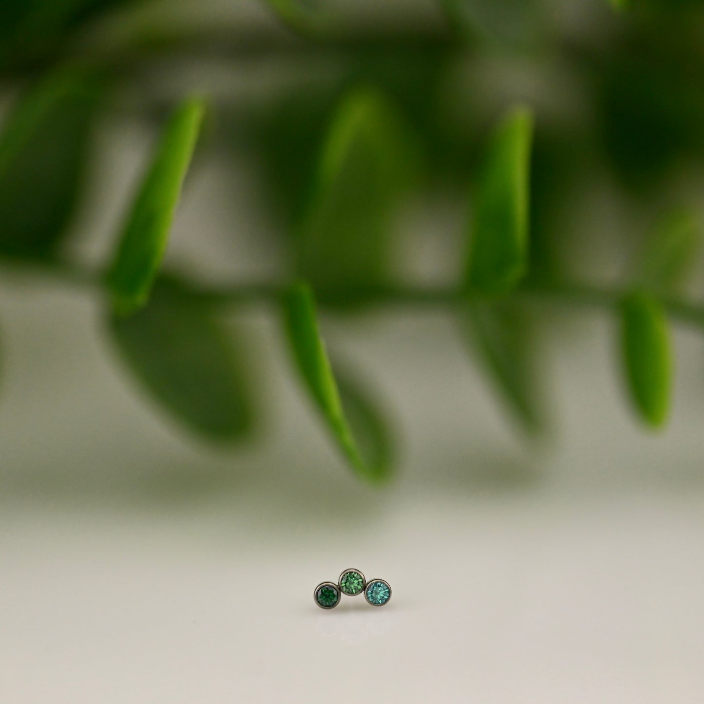 Titanium Threadless Petite Cluster