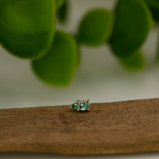 Oval Prong with Single Accent