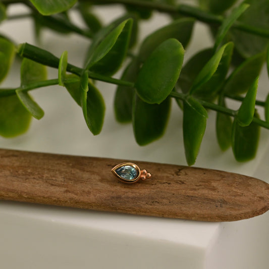 Beaded Pear Bezel - Threaded