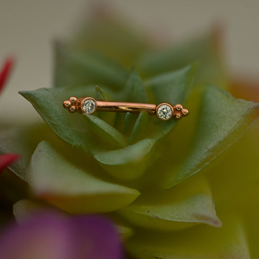 Bezel with Tri Bead Navel Curve