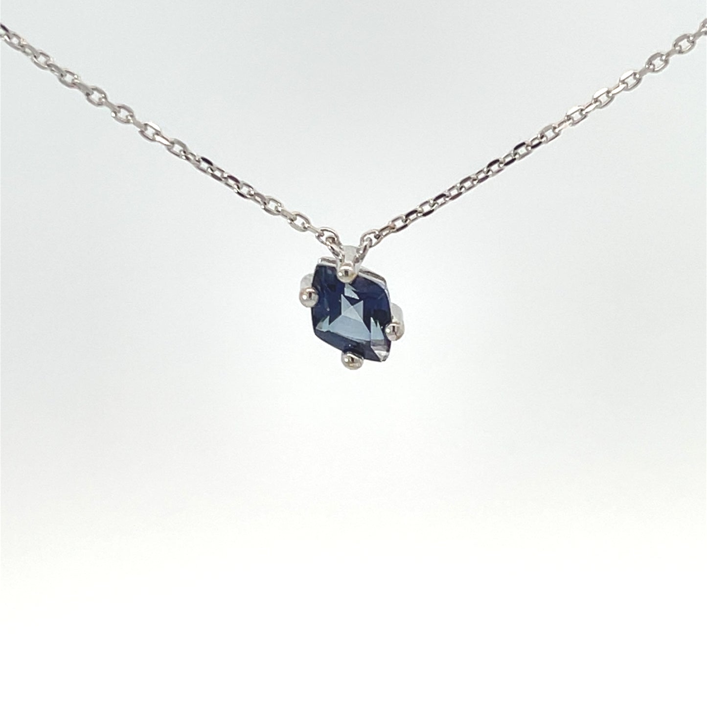 Simple Diamond Cut Gemstone Necklace