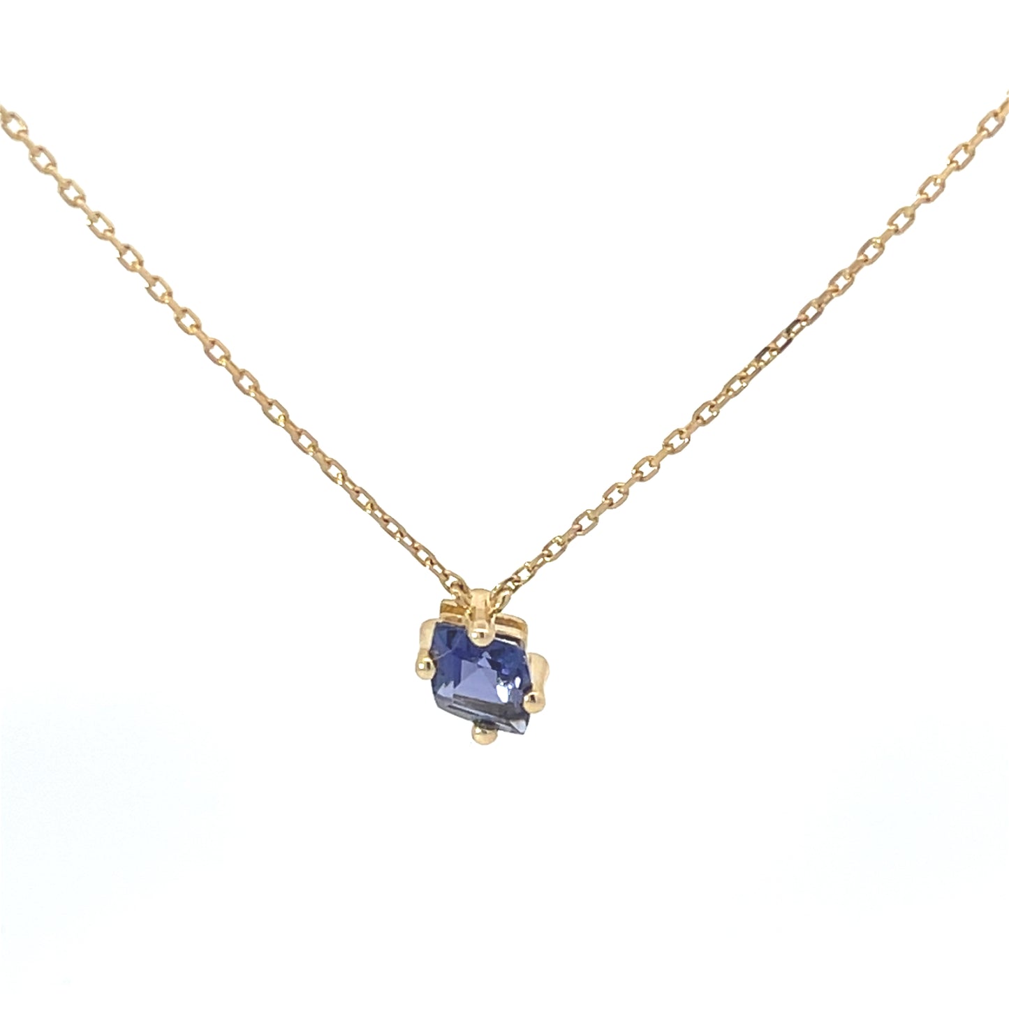 Simple Diamond Cut Gemstone Necklace