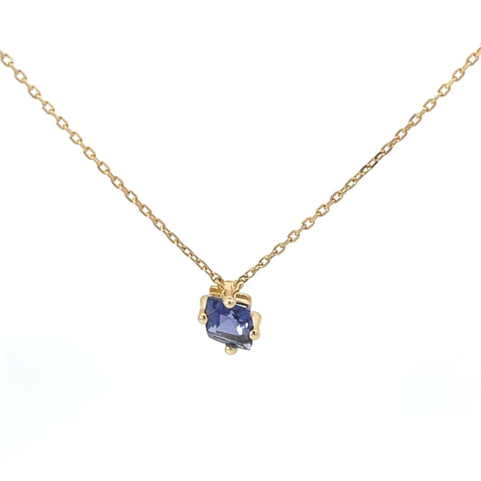 Simple Diamond Cut Gemstone Necklace