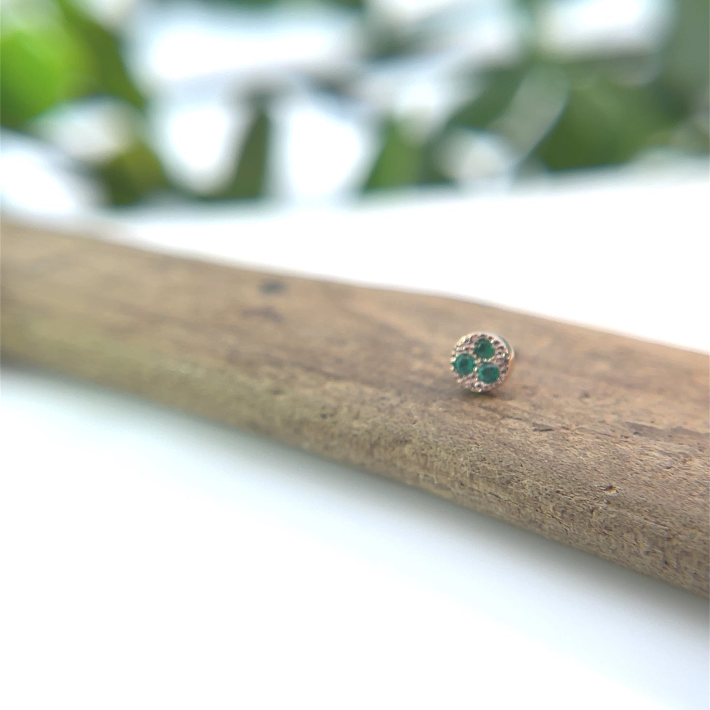 3 Gemstone Pave Circle 3mm