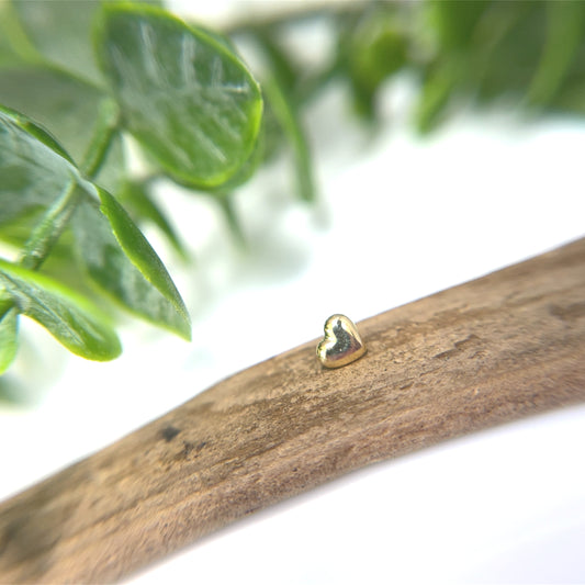 18K Gold Puffy Heart