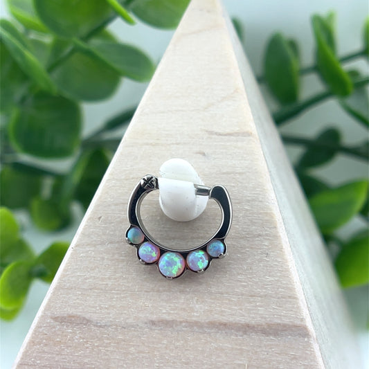 Titanium 5 Gem Odyssey Hinge Ring