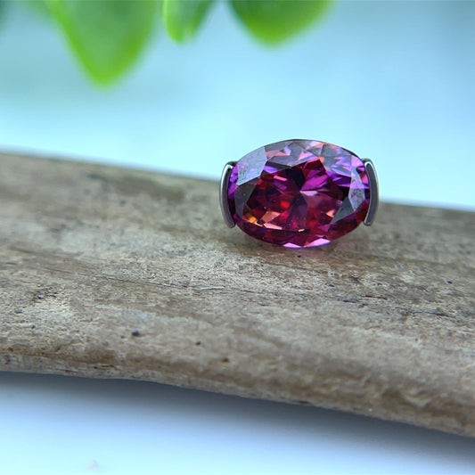 Titanium Oval Prong - Threaded