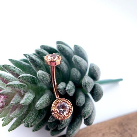 Rachel Curved Millgrain Barbell