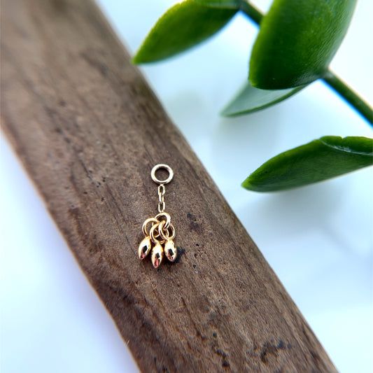 Triple Marquise Bead Charm