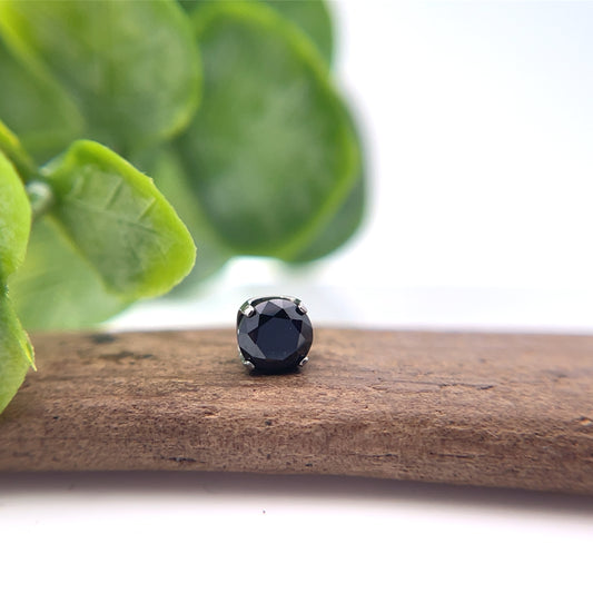 Titanium 4mm Prong - 14g Threaded