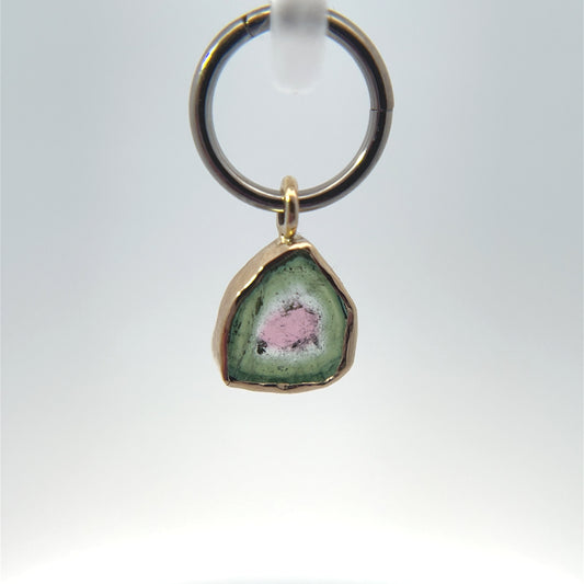 Watermelon Tourmaline Charm
