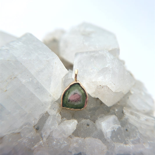 Watermelon Tourmaline Charm