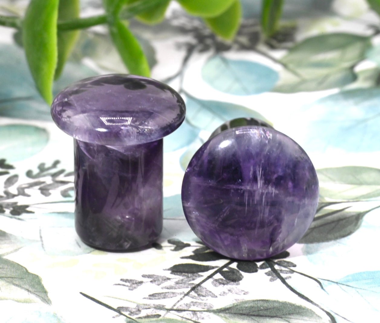 Amethyst Single Flair Plugs - Pair - Agave in Bloom