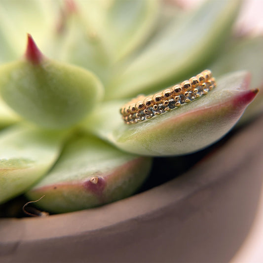 Aria Seam Ring - Navel Orientation - Agave in Bloom