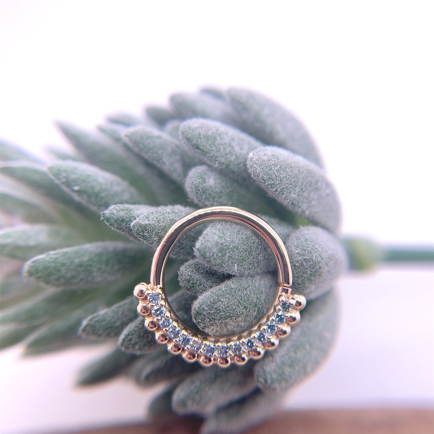 Aria Seam Ring - Nipple Orientation - Agave in Bloom