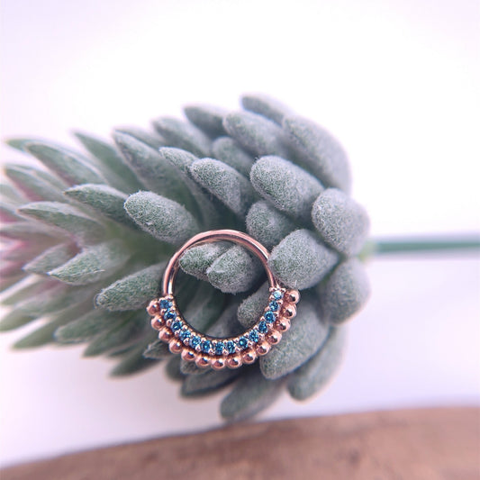 Aria Seam Ring - Nipple Orientation - Agave in Bloom