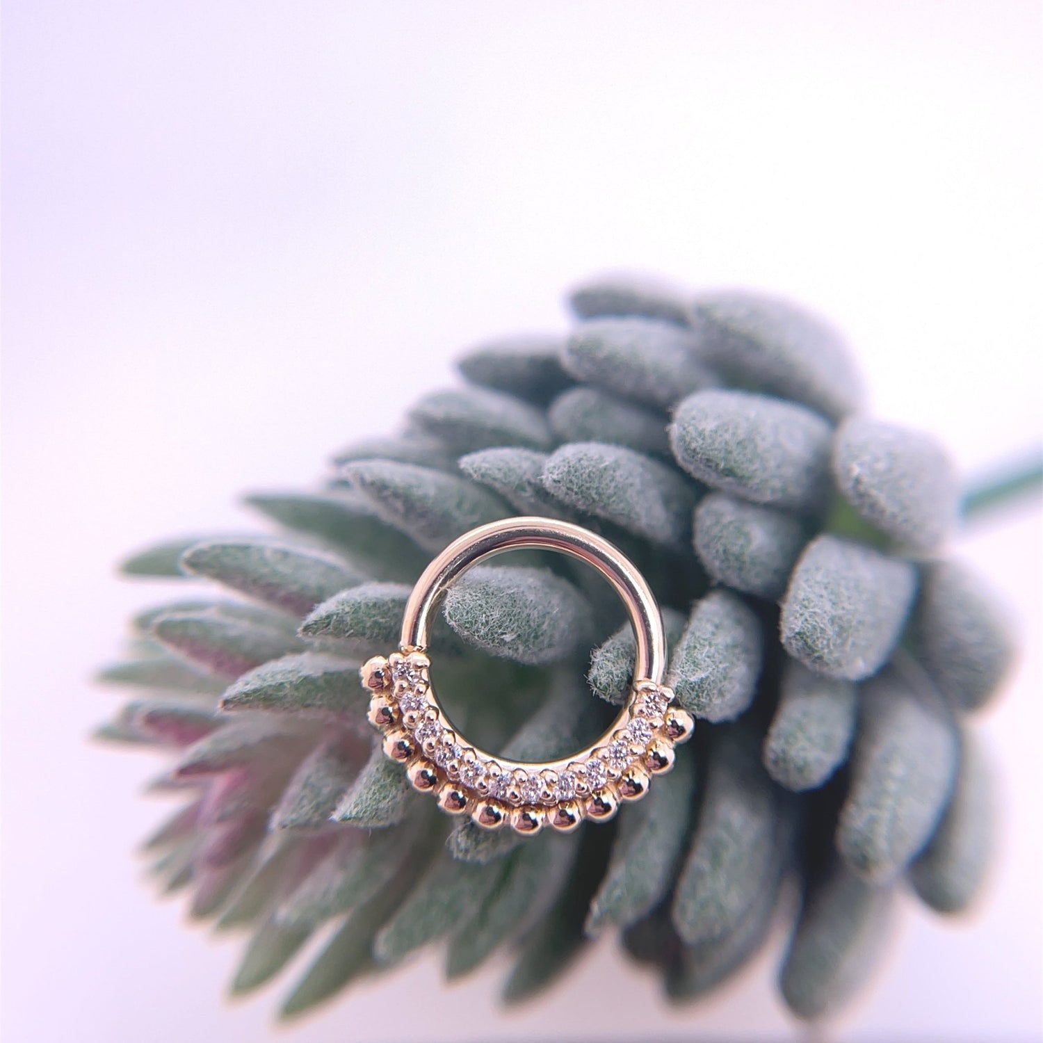 Aria Seam Ring - Nipple Orientation - Agave in Bloom