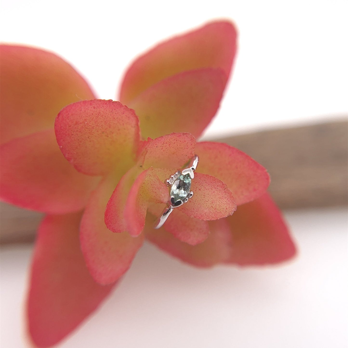 Beaded Marquise Fixed Ring - Agave in Bloom