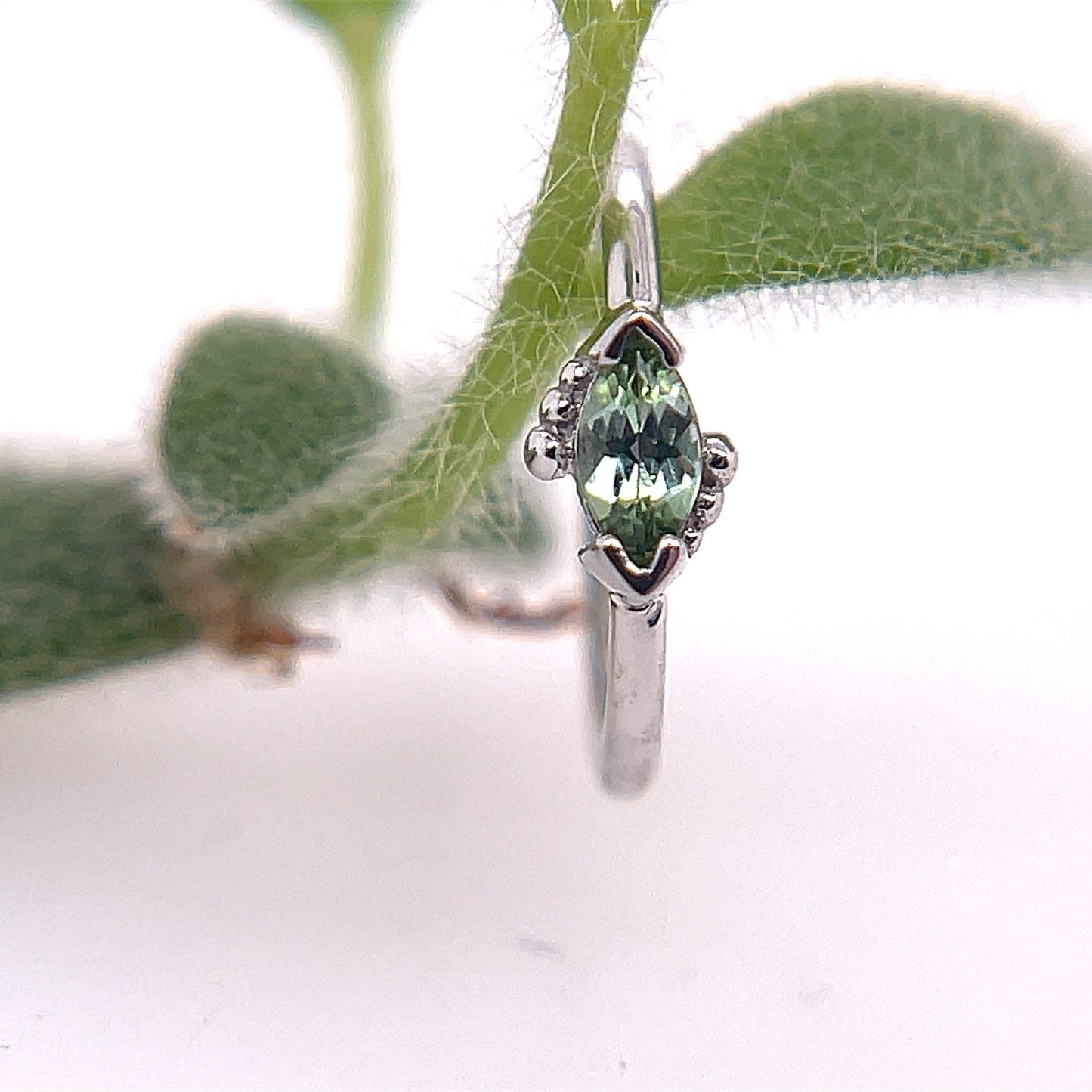 Beaded Marquise Fixed Ring - Agave in Bloom