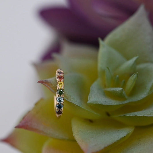 Blaze 7 - 1.5mm Gemstones Navel Orientation - Agave in Bloom