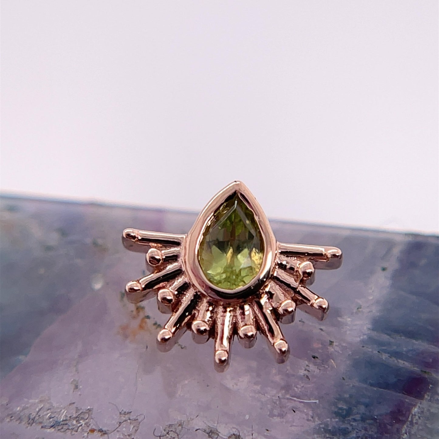 Borderline with Pear Bezel - Threaded - Agave in Bloom