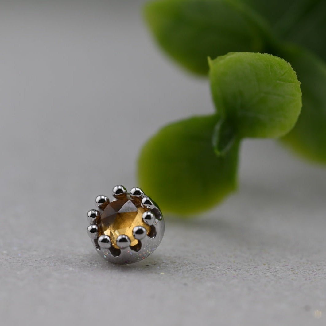 Cabochon Crown Prong - 6mm - Agave in Bloom