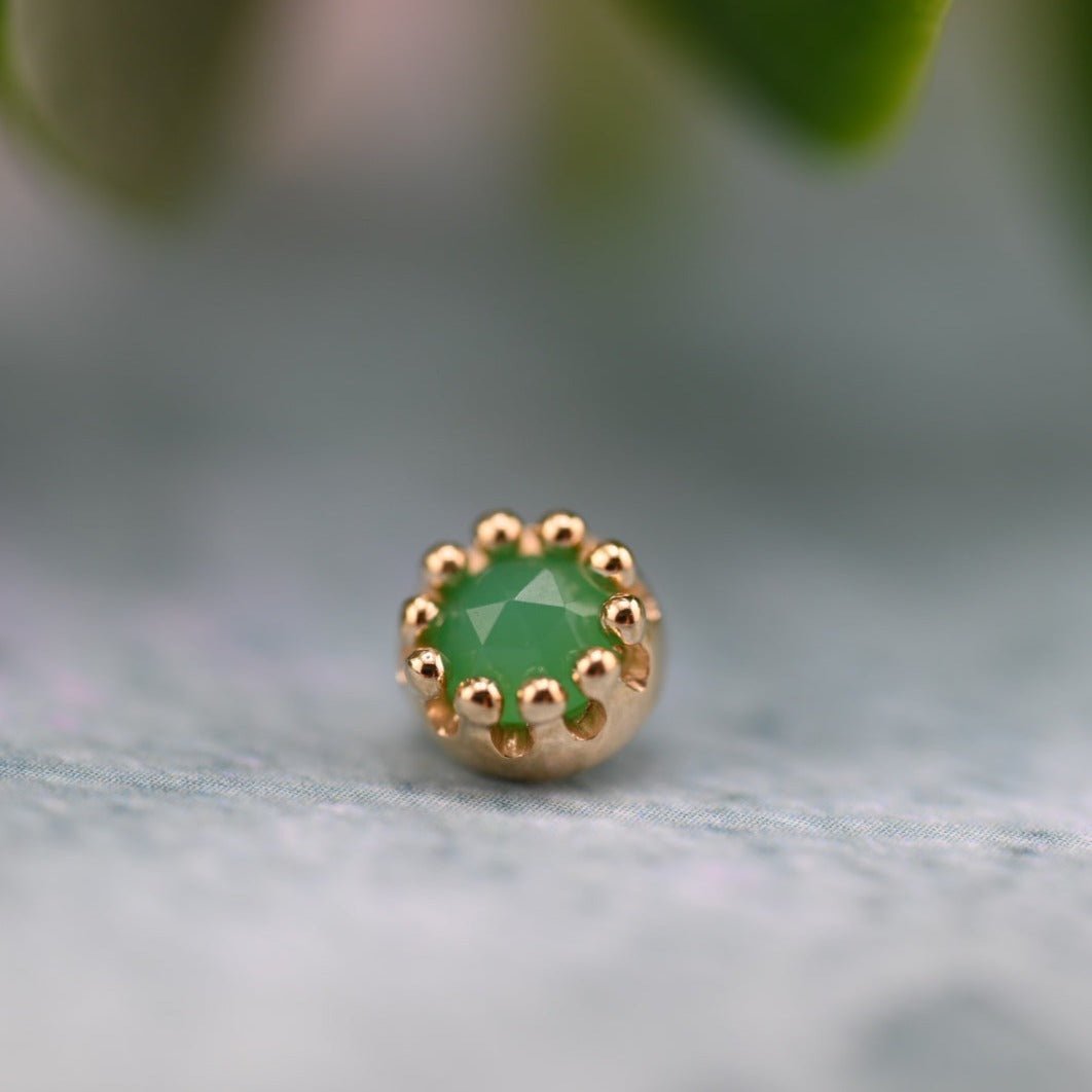 Cabochon Crown Prong - 6mm - Agave in Bloom