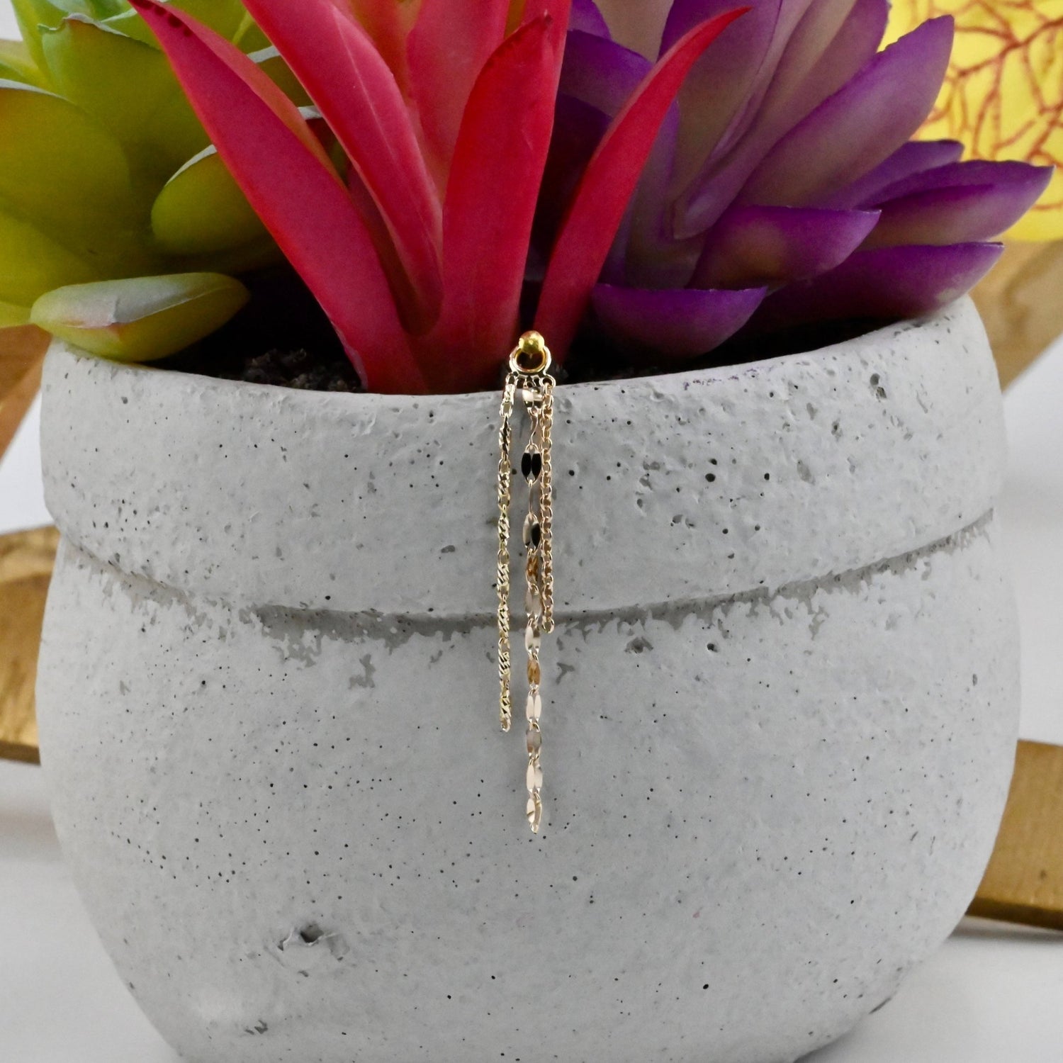 Cosmos Chain Dangle - Longer Lengths - 16g - Agave in Bloom