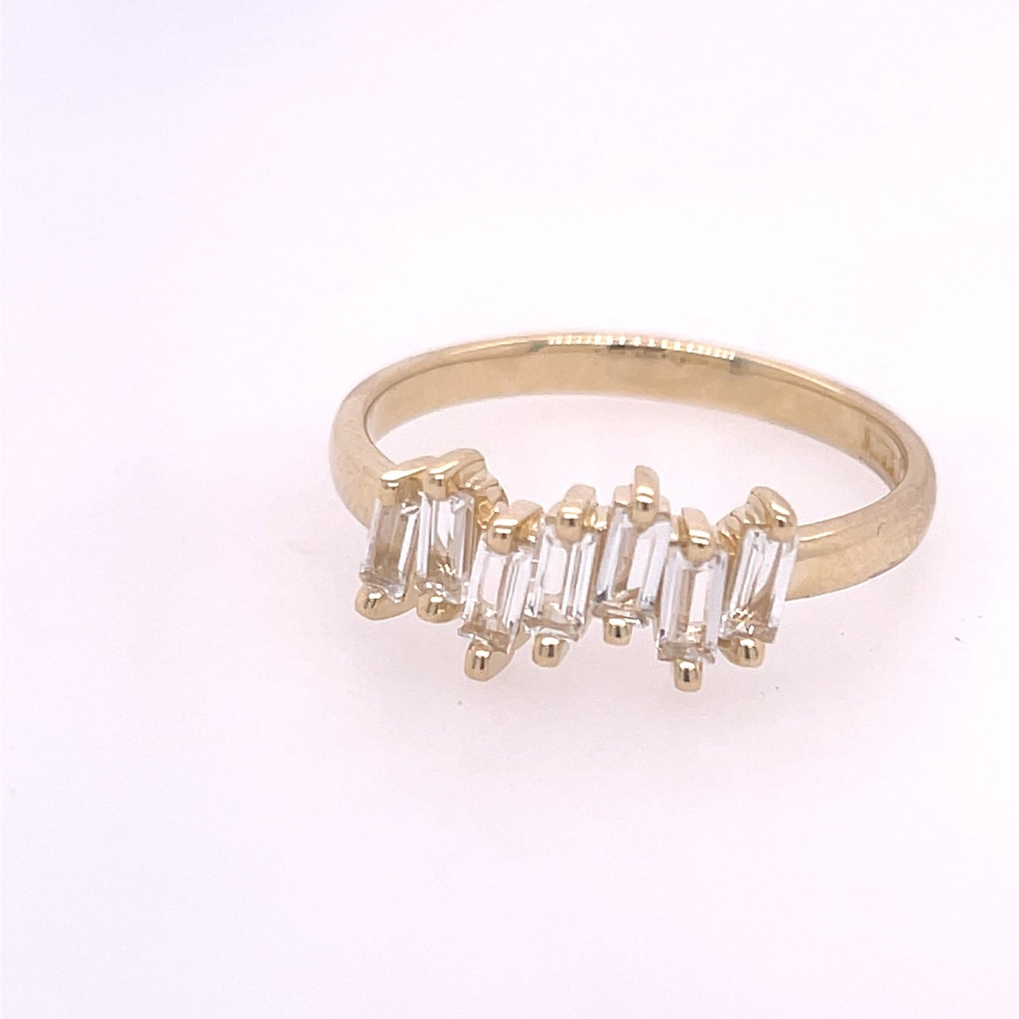 Fireworks Baguette Band Ring - Agave in Bloom