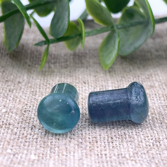 Flourite Single Flare Plugs - Pair - Agave in Bloom