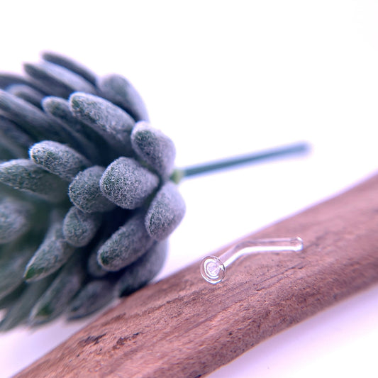 Glass Nostril Retainer - Agave in Bloom