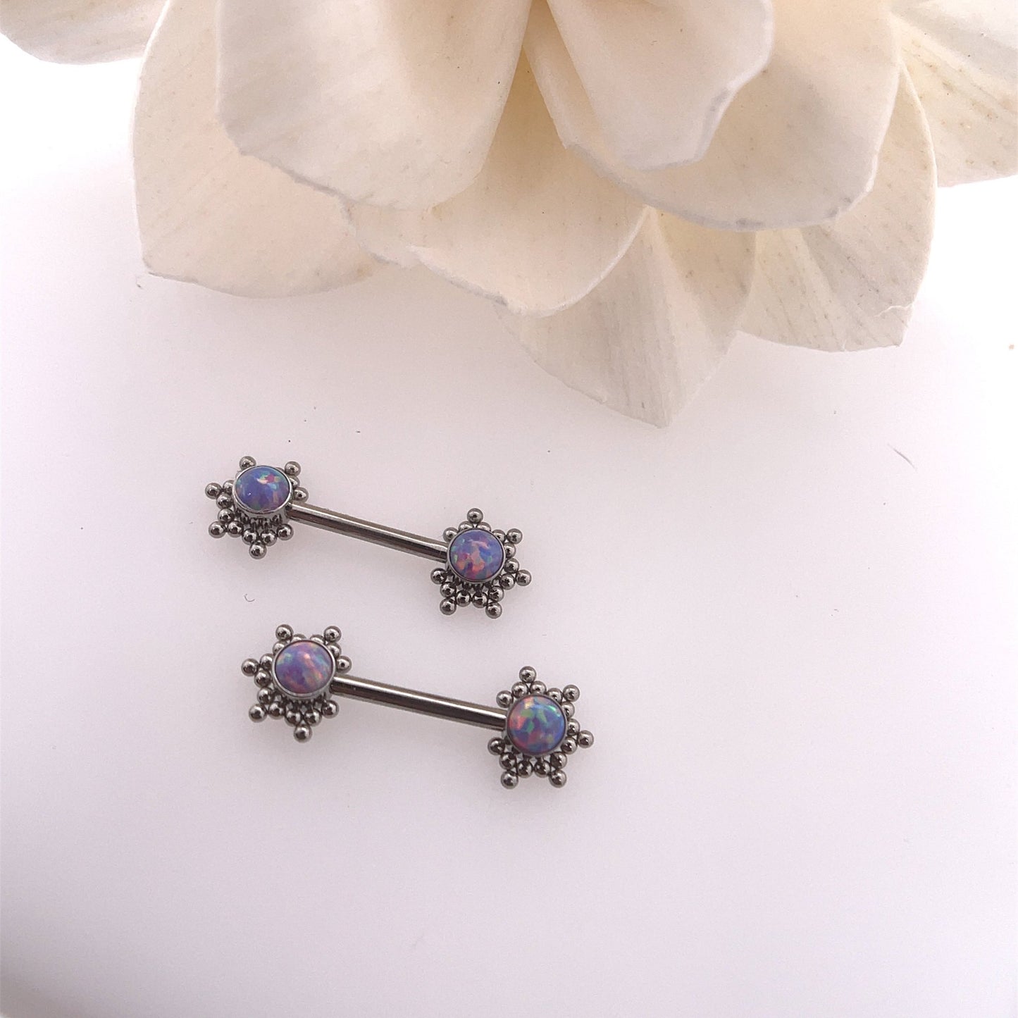 Haute Couture HC1T - 34 Nipple Barbell Pair - Agave in Bloom