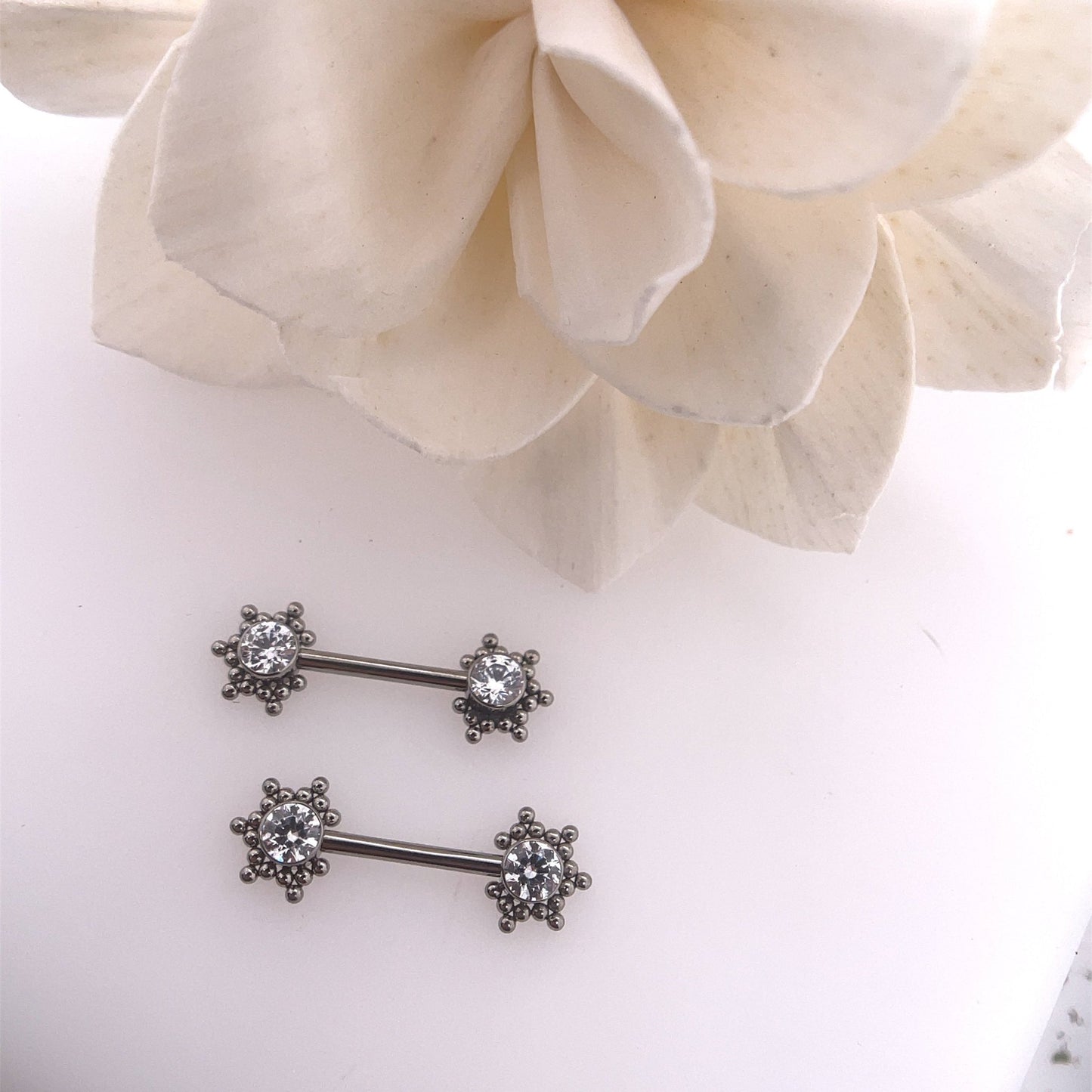 Haute Couture HC1T - 34 Nipple Barbell Pair - Agave in Bloom