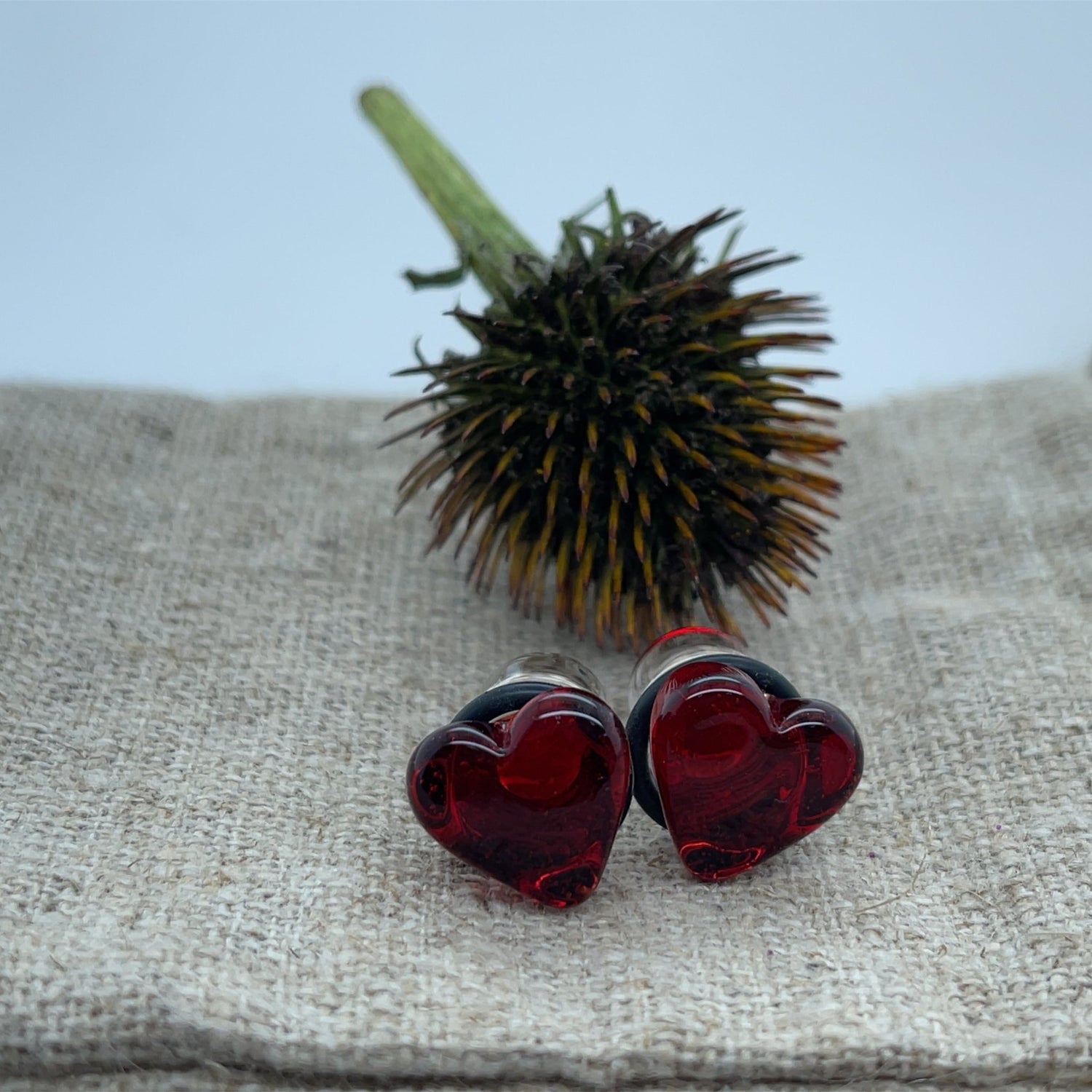 Heart Plugs - Pair - Agave in Bloom