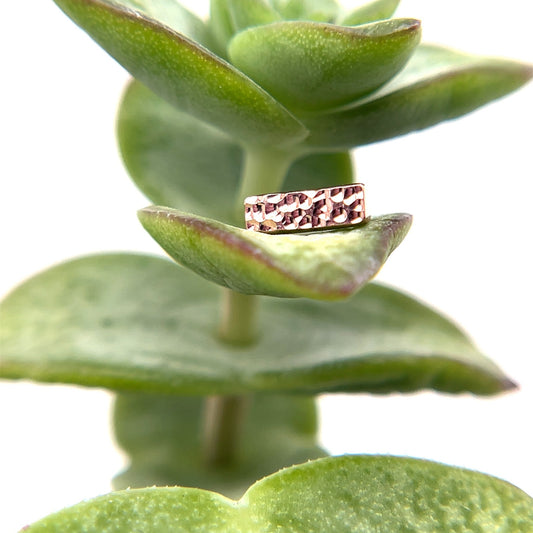 Medium Flat Rectangle - Hammered Finish - Agave in Bloom