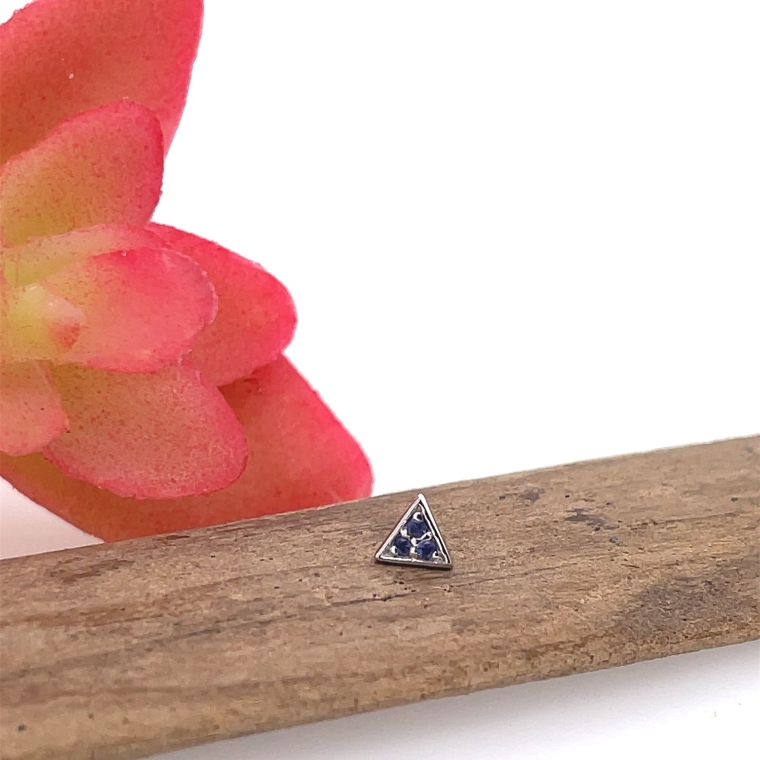 Micro Pave Triangle - Agave in Bloom