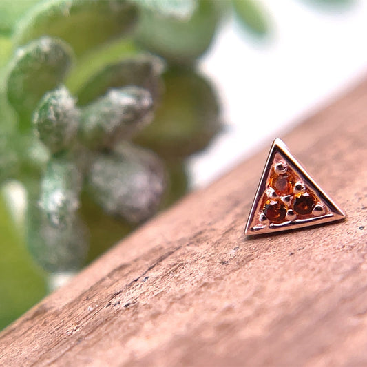 Micro Pave Triangle - Agave in Bloom