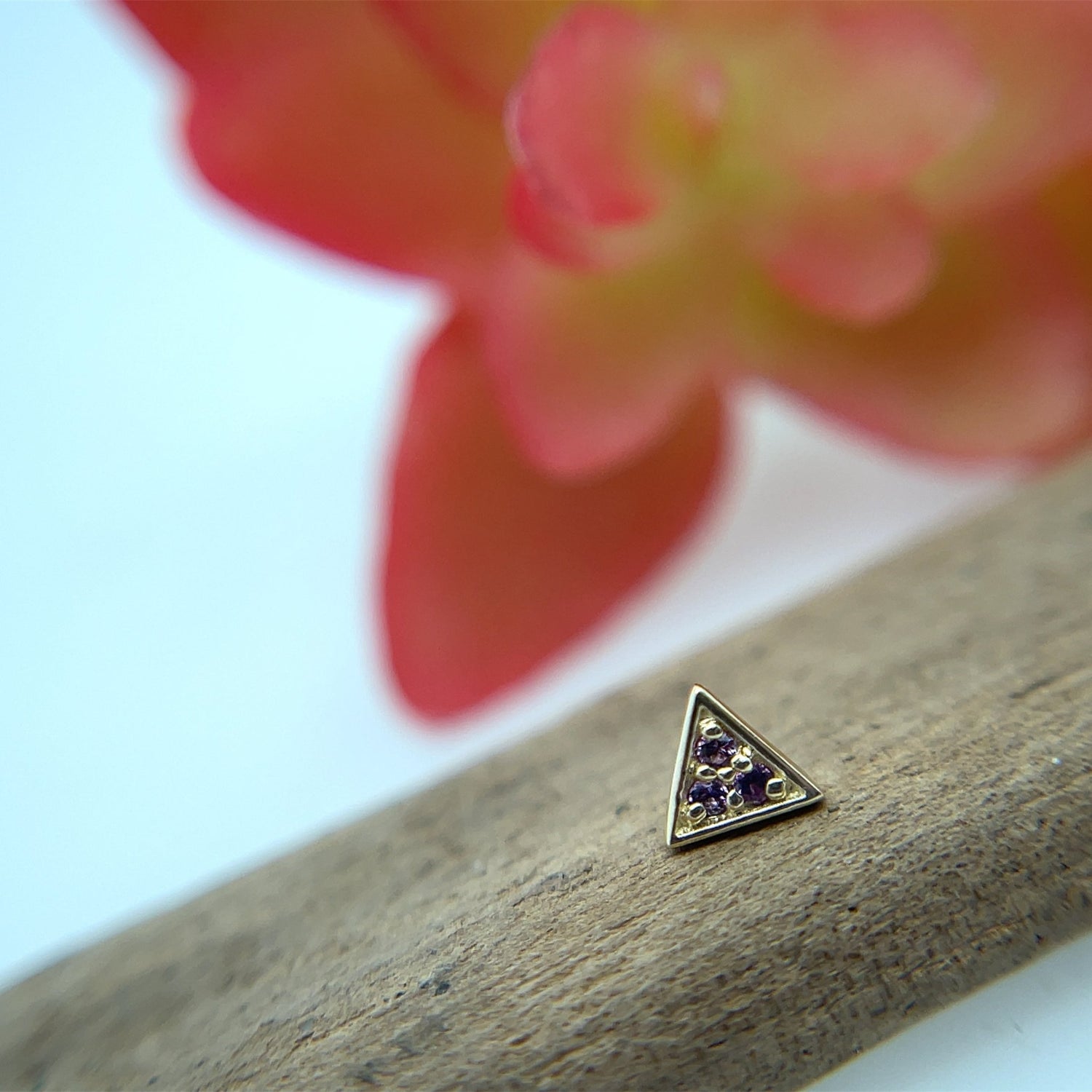 Micro Pave Triangle - Agave in Bloom